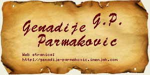 Genadije Parmaković vizit kartica